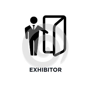 exhibitor icon. exhibitor concept symbol design, vector illustra