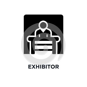 exhibitor icon. exhibitor concept symbol design, vector illustra