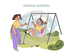 Exhilarating outdoor play set.