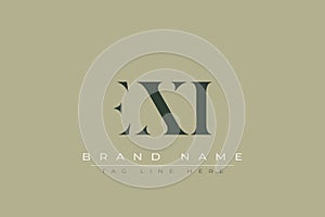 EXI abstract letter logo design