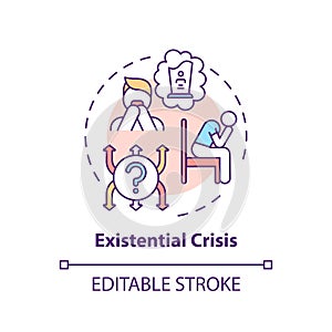 Existential crisis concept icon