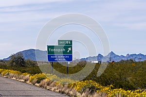 Exit 94 from Route 10 for Tonopah, Arizona