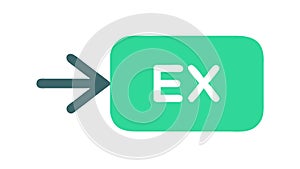 Exit Arrow Icon, Log Out Departure, vector design Generative AI