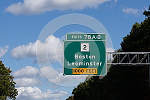 exit 78 A-B from I 495 for MA-2