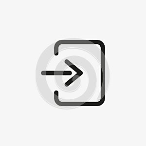Exit button sign. Log out, sign out button icon for website and app design