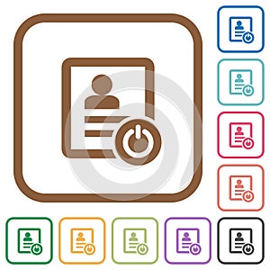 Exit from contact list simple icons