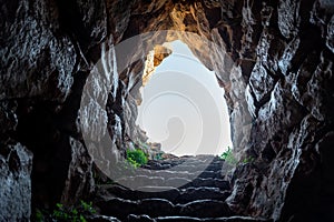 Exit from the dark cave