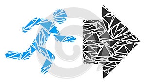 Exit Direction Mosaic of Triangles