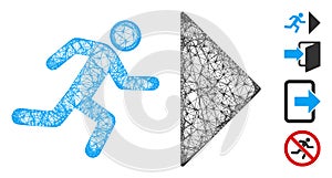 Exit Direction Web Vector Mesh Illustration