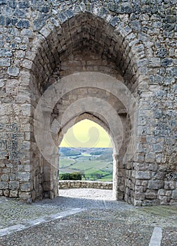 Exit door of the castle photo