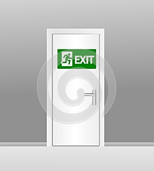 exit emergency sign vector