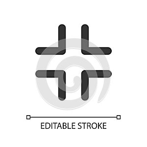Exit full screen pixel perfect linear ui icon