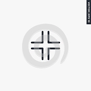 Exit full screen, premium quality flat icon