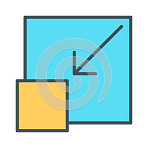 Exit full screen thin line icon. Vector pictogram