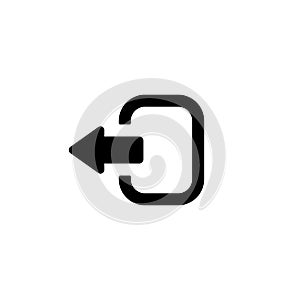 Exit icon. Arrow logout. Logout and output, outlet, out symbol. Vector EPS 10. Isolated on white background