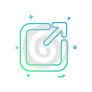 Exit icon design vector