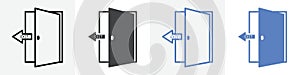 exit icon vector set use for web ui or app