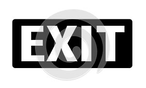 Exit icon on white background. exit sign. flat style.