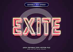 Exit neon text editable effect
