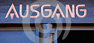 Exit in old German letters