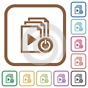 Exit from playlist simple icons
