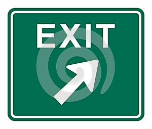 Exit road sign