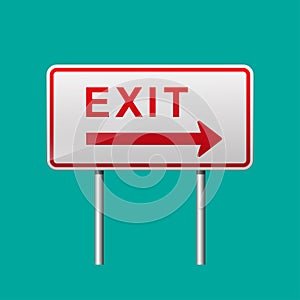 Exit sign on freeway