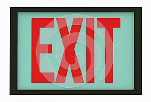Exit sign isolated on white background