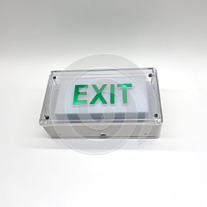 Exit sign isolated on white background
