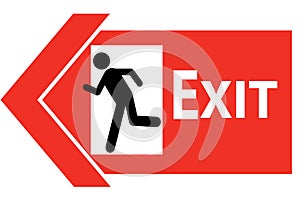 Exit sign vector. exit way symbol