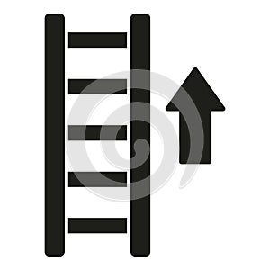 Exit staircase icon simple vector. Person leaving
