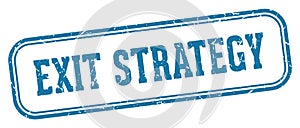 exit strategy stamp. exit strategy rectangular stamp on white background