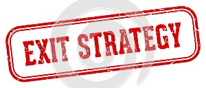 exit strategy stamp. exit strategy rectangular stamp on white background