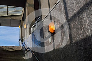 exit from the underpass. abstract background