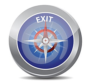 Exit the way indicated by compass