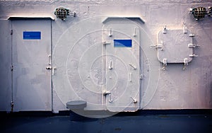 The exits Door of a Caribbean cruise ship