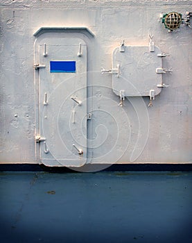 The exits Door of a Caribbean cruise ship
