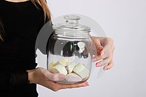 Exlusive sweets bank with marshmallows