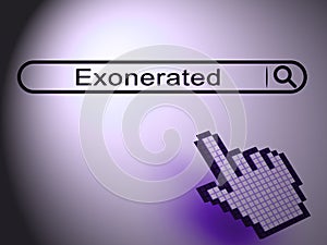 Exonerated Search Showing Criminal Investigation Dismissed Or Defendant Let Off 3d Illustration