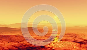 The exoplanet in evolution. Volcanic activity on the surface of young extrasolar planet