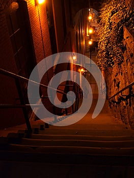 Exorcist Stairs at Night