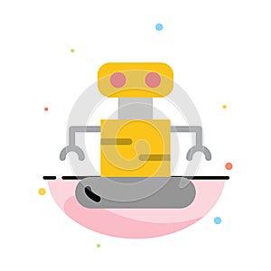 Exoskeleton, Robot, Space Abstract Flat Color Icon Template