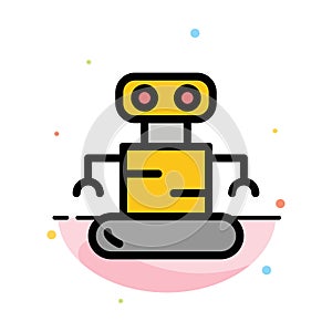 Exoskeleton, Robot, Space Abstract Flat Color Icon Template