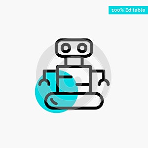 Exoskeleton, Robot, Space turquoise highlight circle point Vector icon