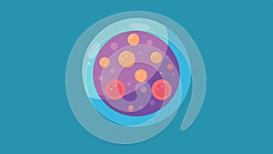 Exosome Bubble An illustration of tiny round exosome bubbles floating in a gradient background showcasing their celllike