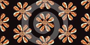 Exotic Abstract Stylized Seamless Floral Pattern.
