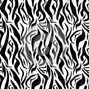 Exotic Animal skin print. Tribal Zebra seamless pattern photo