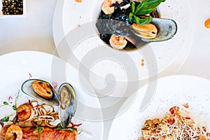 Exotic asian readymade seafood assortment