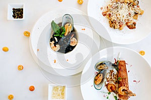 Exotic asian readymade seafood assortment