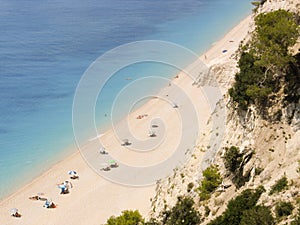 Exotic beach in Ionion Greece.Greek beach named Egremni.